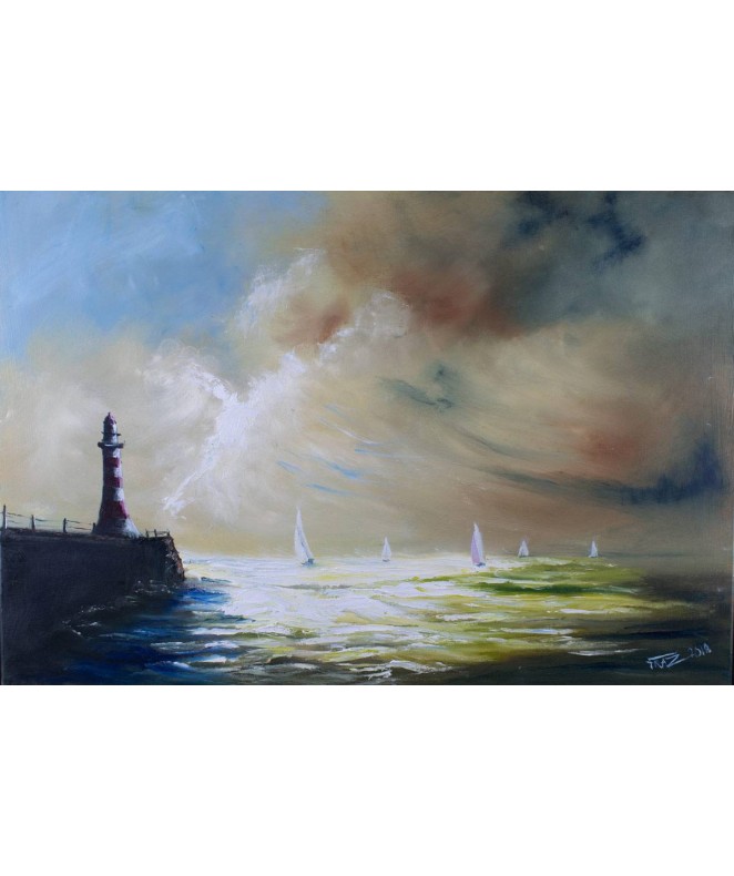 Sailing of Roker Pier